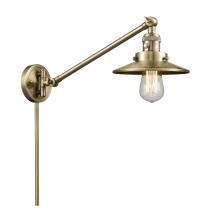 Innovations Lighting 237-AB-M4-AB-LED - Railroad - 1 Light - 8 inch - Antique Brass - Swing Arm