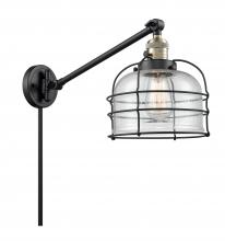 Innovations Lighting 237-BAB-G74-CE-LED - Bell Cage - 1 Light - 8 inch - Black Antique Brass - Swing Arm