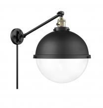 Innovations Lighting 237-BAB-HFS-122-BK-LED - Hampden - 1 Light - 13 inch - Black Antique Brass - Swing Arm