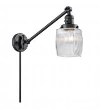 Innovations Lighting 237-BK-G302-LED - Colton - 1 Light - 8 inch - Matte Black - Swing Arm