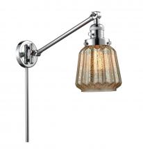 Innovations Lighting 237-PC-G146 - Chatham - 1 Light - 8 inch - Polished Chrome - Swing Arm