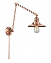 Innovations Lighting 238-AC-M3-LED - Railroad - 1 Light - 8 inch - Antique Copper - Swing Arm