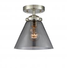 Innovations Lighting 284-1C-SN-G43-LED - Cone - 1 Light - 8 inch - Brushed Satin Nickel - Semi-Flush Mount