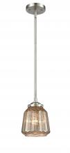 Innovations Lighting 284-1S-SN-G146-LED - Chatham - 1 Light - 7 inch - Brushed Satin Nickel - Cord hung - Mini Pendant