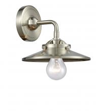 Innovations Lighting 284-1W-SN-M2-SN-LED - Railroad - 1 Light - 8 inch - Brushed Satin Nickel - Sconce