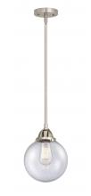 Innovations Lighting 288-1S-SN-G204-8 - Beacon - 1 Light - 8 inch - Brushed Satin Nickel - Cord hung - Mini Pendant