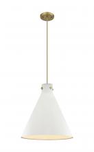 Innovations Lighting 410-1PL-BB-M411-18W - Newton Cone - 1 Light - 18 inch - Brushed Brass - Cord hung - Pendant