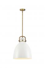 Innovations Lighting 410-1SL-BB-M412-14W - Newton Bell - 1 Light - 14 inch - Brushed Brass - Pendant