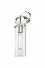 Innovations Lighting 413-1W-PN-4CL-LED - Pilaster - 1 Light - 4 inch Glass - Polished Nickel - Sconce