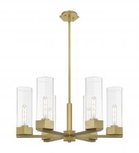 Innovations Lighting 427-6CR-BB-G427-14CL - Claverack - 6 Light - 28 inch - Brushed Brass - Chandelier