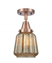 Innovations Lighting 447-1C-AC-G146 - Chatham - 1 Light - 7 inch - Antique Copper - Flush Mount