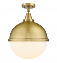 Innovations Lighting 447-1C-BB-HFS-121-BB - Hampden - 1 Light - 13 inch - Brushed Brass - Flush Mount