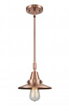 Innovations Lighting 447-1S-AC-M3-LED - Railroad - 1 Light - 8 inch - Antique Copper - Mini Pendant