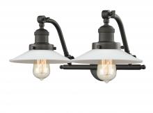 Innovations Lighting 515-2W-OB-G1-LED - Halophane - 2 Light - 18 inch - Oil Rubbed Bronze - Bath Vanity Light