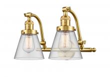 Innovations Lighting 515-2W-SG-G62-LED - Cone - 2 Light - 18 inch - Satin Gold - Bath Vanity Light