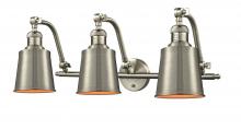 Innovations Lighting 515-3W-SN-M9-SN-LED - Addison - 3 Light - 28 inch - Brushed Satin Nickel - Bath Vanity Light