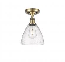 Innovations Lighting 516-1C-AB-GBD-754-LED - Bristol - 1 Light - 8 inch - Antique Brass - Semi-Flush Mount