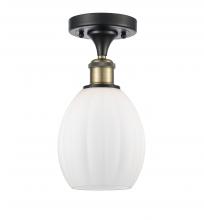 Innovations Lighting 516-1C-BAB-G81 - Eaton - 1 Light - 6 inch - Black Antique Brass - Semi-Flush Mount