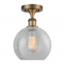 Innovations Lighting 516-1C-BB-G125-LED - Athens - 1 Light - 8 inch - Brushed Brass - Semi-Flush Mount