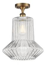 Innovations Lighting 516-1C-BB-G212-LED - Springwater - 1 Light - 12 inch - Brushed Brass - Semi-Flush Mount