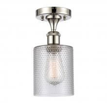 Innovations Lighting 516-1C-PN-G112-LED - Cobbleskill - 1 Light - 5 inch - Polished Nickel - Semi-Flush Mount