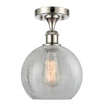 Innovations Lighting 516-1C-PN-G125-LED - Athens - 1 Light - 8 inch - Polished Nickel - Semi-Flush Mount