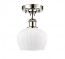 Innovations Lighting 516-1C-PN-G91-LED - Fenton - 1 Light - 7 inch - Polished Nickel - Semi-Flush Mount