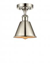 Innovations Lighting 516-1C-PN-M8-LED - Smithfield - 1 Light - 7 inch - Polished Nickel - Semi-Flush Mount