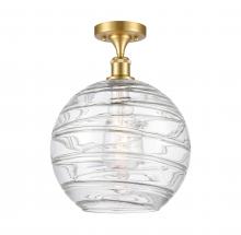 Innovations Lighting 516-1C-SG-G1213-12-LED - Athens Deco Swirl - 1 Light - 12 inch - Satin Gold - Semi-Flush Mount