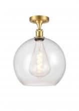 Innovations Lighting 516-1C-SG-G124-12-LED - Athens - 1 Light - 12 inch - Satin Gold - Semi-Flush Mount