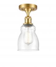 Innovations Lighting 516-1C-SG-G394-LED - Ellery - 1 Light - 5 inch - Satin Gold - Semi-Flush Mount