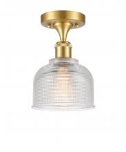 Innovations Lighting 516-1C-SG-G412-LED - Dayton - 1 Light - 6 inch - Satin Gold - Semi-Flush Mount