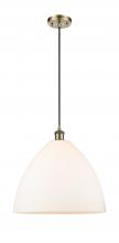 Innovations Lighting 516-1P-AB-GBD-161-LED - Bristol - 1 Light - 16 inch - Antique Brass - Cord hung - Pendant