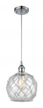 Innovations Lighting 516-1P-PC-G122-8RW-LED - Farmhouse Rope - 1 Light - 8 inch - Polished Chrome - Cord hung - Mini Pendant