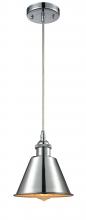 Innovations Lighting 516-1P-PC-M8-LED - Smithfield - 1 Light - 7 inch - Polished Chrome - Cord hung - Mini Pendant