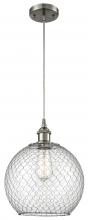 Innovations Lighting 516-1P-SN-G122-10CSN-LED - Farmhouse Chicken Wire - 1 Light - 10 inch - Brushed Satin Nickel - Cord hung - Mini Pendant