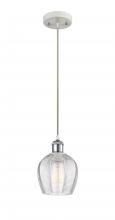 Innovations Lighting 516-1P-WPC-G462-6-LED - Norfolk - 1 Light - 6 inch - White Polished Chrome - Cord hung - Mini Pendant