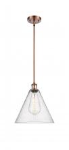 Innovations Lighting 516-1S-AC-GBC-124-LED - Berkshire - 1 Light - 12 inch - Antique Copper - Mini Pendant