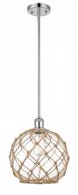 Innovations Lighting 516-1S-PC-G122-10RB-LED - Farmhouse Rope - 1 Light - 10 inch - Polished Chrome - Mini Pendant