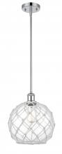 Innovations Lighting 516-1S-PC-G122-10RW-LED - Farmhouse Rope - 1 Light - 10 inch - Polished Chrome - Mini Pendant