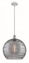 Innovations Lighting 516-1S-WPC-G1213-14SM - Athens Deco Swirl - 1 Light - 14 inch - White Polished Chrome - Pendant