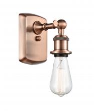 Innovations Lighting 516-1W-AC-LED - Bare Bulb - 1 Light - 5 inch - Antique Copper - Sconce