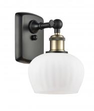 Innovations Lighting 516-1W-BAB-G91-LED - Fenton - 1 Light - 7 inch - Black Antique Brass - Sconce