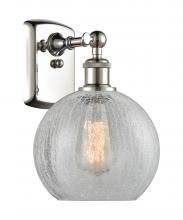 Innovations Lighting 516-1W-PN-G125-LED - Athens - 1 Light - 8 inch - Polished Nickel - Sconce