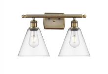 Innovations Lighting 516-2W-AB-GBC-82-LED - Berkshire - 2 Light - 18 inch - Antique Brass - Bath Vanity Light