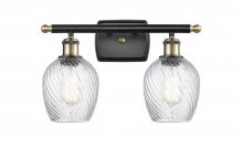 Innovations Lighting 516-2W-BAB-G292-LED - Salina - 2 Light - 16 inch - Black Antique Brass - Bath Vanity Light