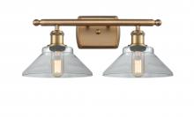 Innovations Lighting 516-2W-BB-G132-LED - Orwell - 2 Light - 18 inch - Brushed Brass - Bath Vanity Light