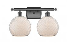 Innovations Lighting 516-2W-OB-G121-8CSN-LED - Farmhouse Chicken Wire - 2 Light - 18 inch - Oil Rubbed Bronze - Bath Vanity Light