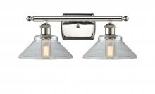 Innovations Lighting 516-2W-PN-G132-LED - Orwell - 2 Light - 18 inch - Polished Nickel - Bath Vanity Light