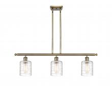 Innovations Lighting 516-3I-AB-G1113-LED - Cobbleskill - 3 Light - 36 inch - Antique Brass - Cord hung - Island Light